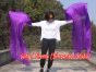 1 pair 1.8m (71") purple belly dance silk fan veils