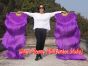 1 pair 1.8m (71") purple belly dance silk fan veils