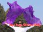 1 pair 1.8m (71") purple belly dance silk fan veils