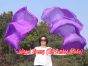 1 pair 1.8m (71") purple belly dance silk fan veils