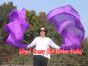 1 pair 1.8m (71") purple belly dance silk fan veils