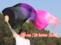 Pareja abanicos seda danza del vientre negro-violeta-rosado-rosado claro 1.8m