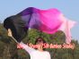 Pareja abanicos seda danza del vientre negro-violeta-rosado-rosado claro 1.8m