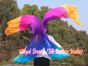 1 pair 1.8m (71") Iridescence belly dance silk fan veils