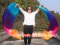 1 pair 1.8m (71") Iridescence belly dance silk fan veils