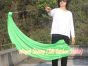 Velo poi de seda para danza del vientre verde 1.35m*0.6m