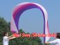 white-pink-purple 6 Mommes colorful silk billow worship banner
