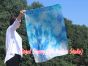 1 Stück 81 cm x 64 cm drehbarer Flaggen-Poi, weiß+türkis+blau