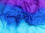 Tela de seda 100% cian-azul-violeta
