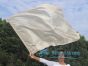130 cm bandera de seda de adoración profética flexible, beige