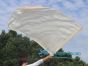130 cm bandera de seda de adoración profética flexible, beige