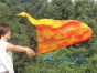 Seda Poi bandera de adoración 81 cm x 64 cm, Llama