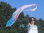 Seide streamer Bunte Blumen 180 cm