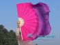 Grandes abanicos cortos de baile rosado-violeta, 105 cm