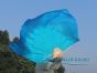 Grandes abanicos cortos de baile cyan claro-cyan, 105 cm 