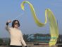 1 piece yellow 2.5m (98") silk worship streamer