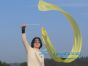 1 piece yellow 2.5m (98") silk worship streamer