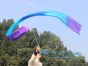 Heraldos de seda violeta-azul-cian-azul-violeta 2.5m*0.3m