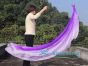 1 Piece purple fading 1.8m (70") dance silk veil poi