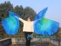 1 pair 180 cm (71") half circle prophetic angel wing silk flags, Adventure