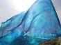 130 cm Tanzflagge Anbetungsfahne mit flexiblem Stab, Blauer Mond