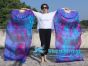 1 pair Mermaid Dream 3G tie-dye belly dance silk fan veil
