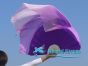 purple fading large short silk dance fans (flutter), 41" (105 cm)