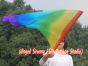 85 cm Tanzflagge Anbetungsfahne mit flexiblem Stab, Regenbogen