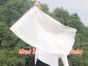 85 cm bandera de seda de adoración profética flexible para niños, blanco