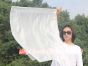 85 cm bandera de seda de adoración profética flexible para niños, blanco