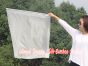 85 cm bandera de seda de adoración profética flexible para niños, blanco