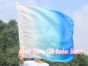 85 cm bandera de seda de adoración profética flexible para niños, blanco-cyan-azul