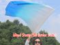 85 cm bandera de seda de adoración profética flexible para niños, blanco-cyan-azul