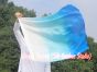 85 cm bandera de seda de adoración profética flexible para niños, blanco-cyan-azul