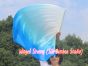 85 cm bandera de seda de adoración profética flexible para niños, blanco-cyan-azul