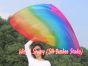 103 cm Tanzflagge Anbetungsfahne mit flexiblem Stab, Regenbogen B
