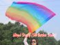 103 cm Tanzflagge Anbetungsfahne mit flexiblem Stab, Regenbogen B
