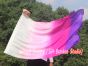 130 cm bandera de seda de adoración profética flexible, blanco-rosado-violeta