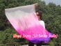130 cm bandera de seda de adoración profética flexible, blanco-rosado-violeta