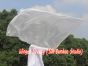 130 cm bandera de seda de adoración profética flexible, blanco