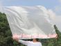 130 cm bandera de seda de adoración profética flexible, blanco