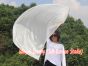 130 cm bandera de seda de adoración profética flexible, blanco