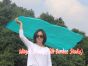 130 cm Tanzflagge Anbetungsfahne mit flexiblem Stab, pfau grüne