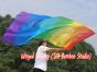 222cm Bandera con Varilla Flexible Profetica Cristiana para Danze, Arco iris