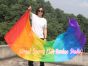 222cm Bandera con Varilla Flexible Profetica Cristiana para Danze, Arco iris