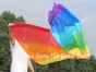 222cm Bandera con Varilla Flexible Profetica Cristiana para Danze, Arco iris