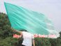 222cm Bandera con Varilla Flexible Profetica Cristiana para Danze, verde pavo real degradado