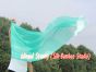 222cm Bandera con Varilla Flexible Profetica Cristiana para Danze, verde pavo real degradado