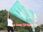 222cm Bandera con Varilla Flexible Profetica Cristiana para Danze, verde pavo real degradado