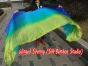 1 piece blue-aqua-yellow green 5 Mommes colorful belly dance silk veil 